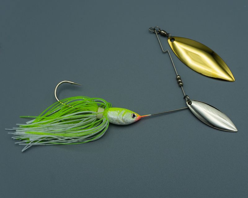 Dave's Tiger Shad 3/8 oz Chartruese/White NGZ