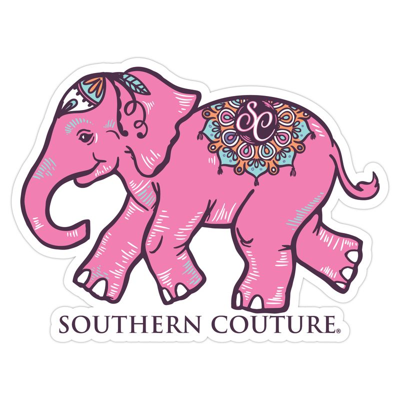 Southern Couture Elephant Sticker