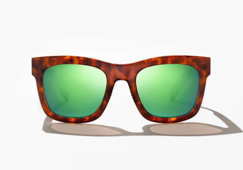 Bajío Cometa Amber Tort Gloss Green PC Sunglasses