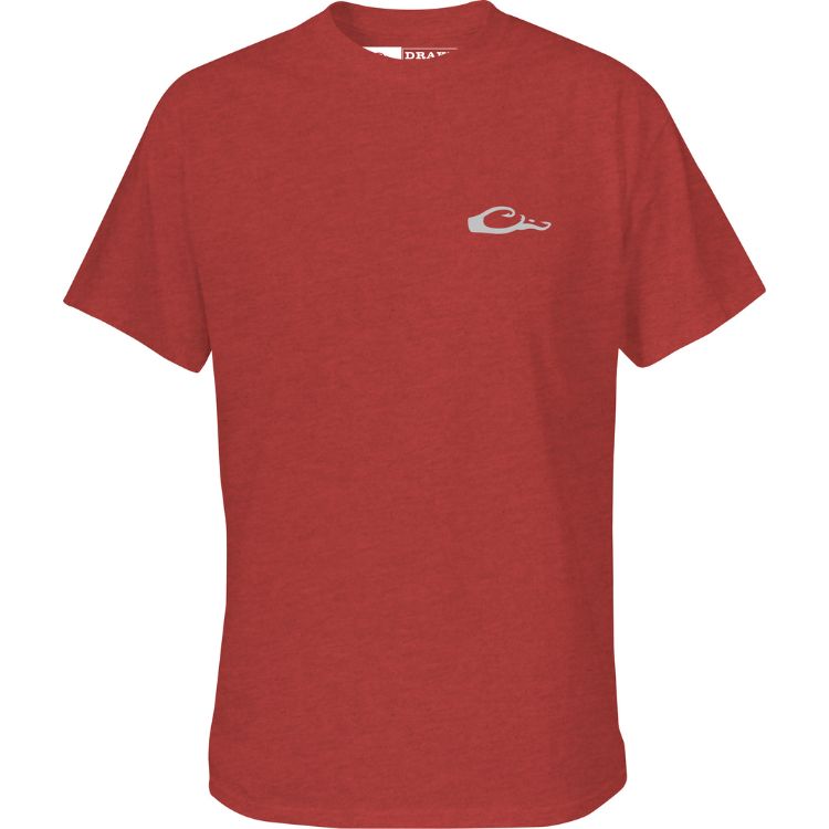 Drake DPF Crappie SS Tee Red Heather