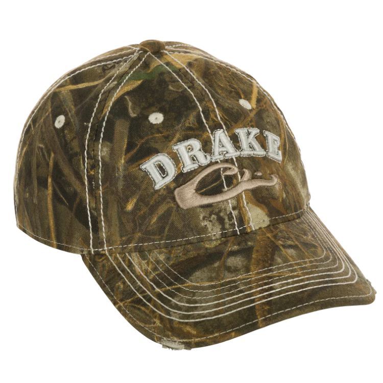 Drake Distressed 6-Panel Ball Cap