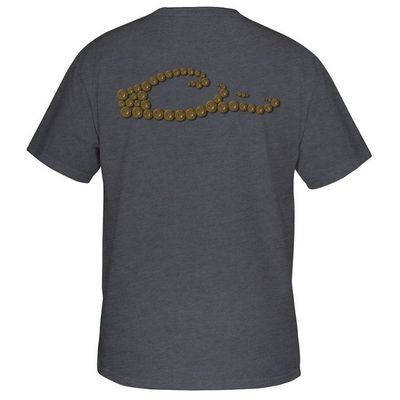 Drake Brass Logo SS Tee Denim Heather