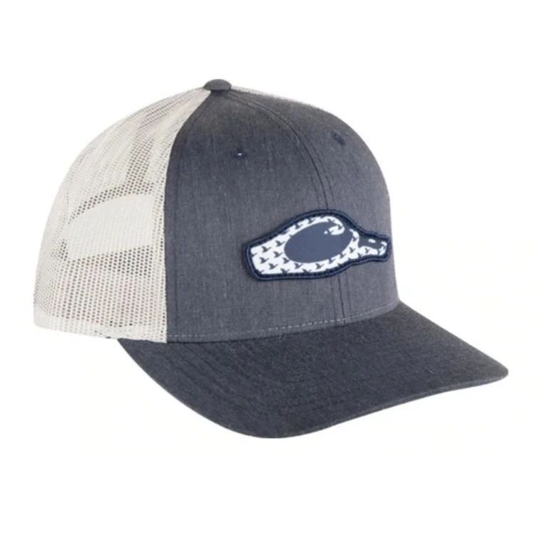Drake 6-Panel Migrator Logo Cap Navy Heather / Light Grey