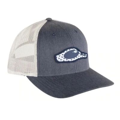 Drake 6-Panel Migrator Logo Cap Navy Heather / Light Grey
