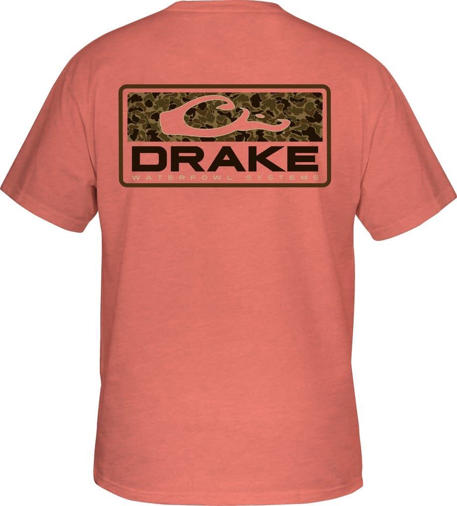 Drake Old School Bar SS Tee Salmon Heather
