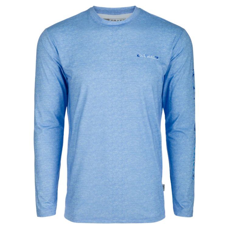 Drake YTH Heather LS Crew Performance Shirt