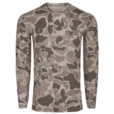 Drake YTH Print LS Crew Performance Shirt