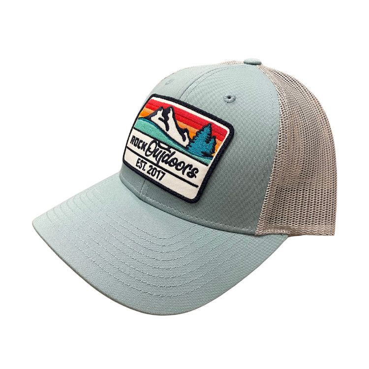 Rock Outdoors Retro Mountain Low Profile Trucker, Color: Smoke Blue/Aluminum