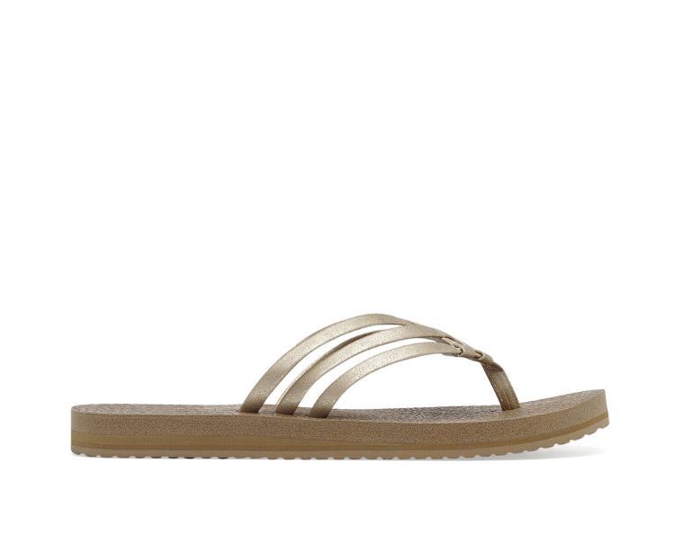 Sanuk W Yoga Sandy Metallic , Color: Champagne, Size: 5