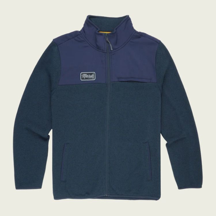 Marsh Wear Big Bay Fleece Jacket , Color: Navy Heather, Size: SM