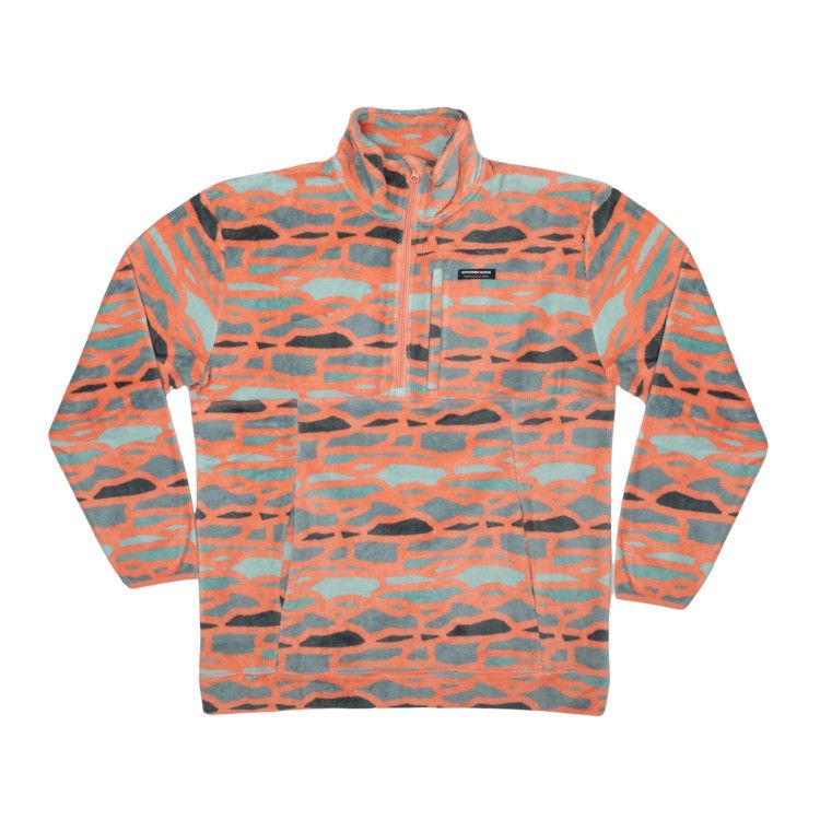 Southern Marsh Ogden Gorge Fleece Pullover , Color: Peach &amp; Mint, Size: XS