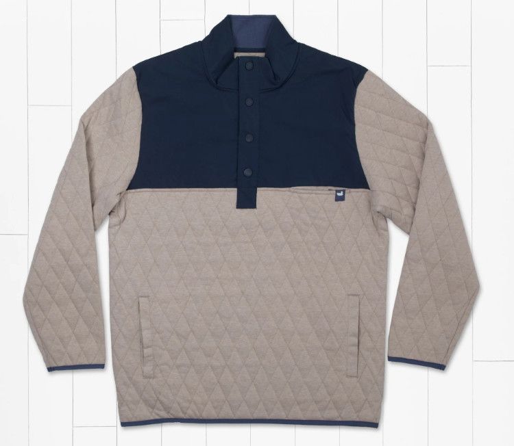 Southern Marsh Bighorn Quilted Pullover , Color: Burnt Taupe, Size: SM