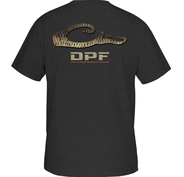 Drake Bass Scales SS Tee, Color: Charcoal Heather, Size: SM