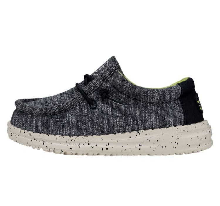 Hey Dude Wally Toddler Stretch, Color: Navy Speckle, Size: 5