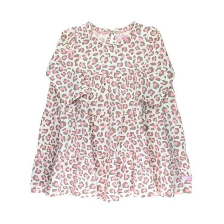Rufflebutts Little Leopard Tiered Dress, Size: 6-12m