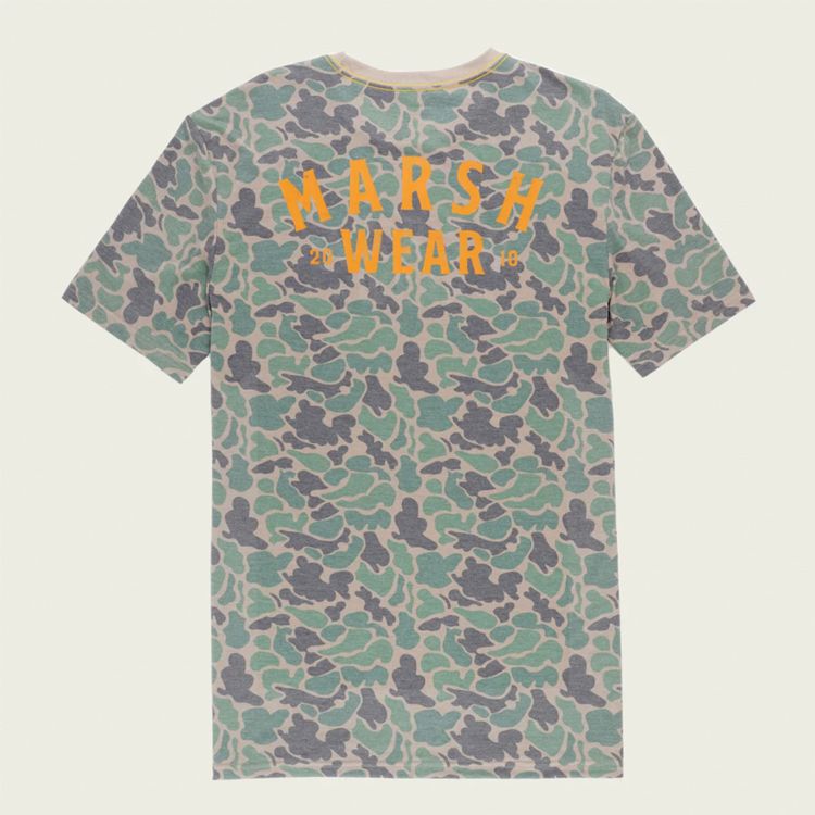Marsh Wear Stackhouse Hagood SS Performance Shirt, Color: Green Camo, Size: SM