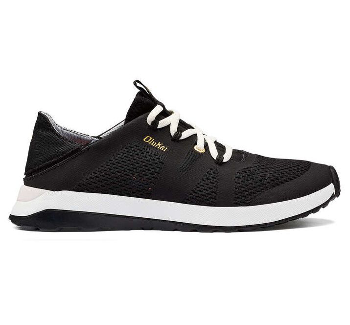 Olukai W Huia, Color: Black / Black, Size: 5