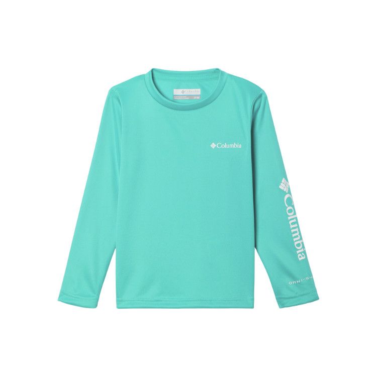 Columbia YTH Fork Stream™ LS Performance Shirt, Color: Bright Aqua, Size: XXS