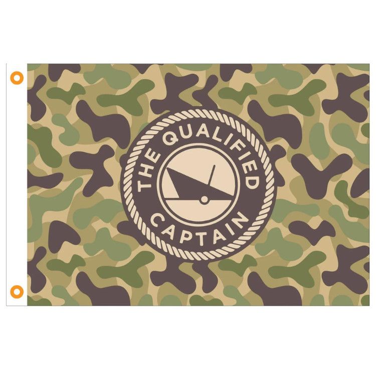The Qualified Captain Duck Camo Flag 2x3