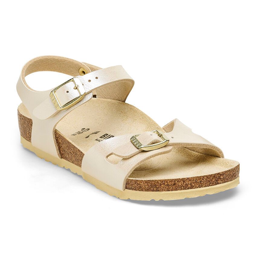 Birkenstock YTH Rio Birko-Flor, Color: Graceful Pearl White, Size: 26