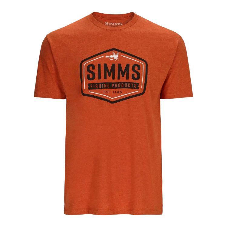 Simms Fly Patch SS Tee, Color: Adobe Heather, Size: SM
