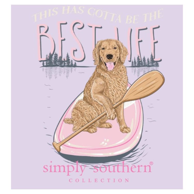 Simply Southern Best Life SS Tee, Color: Aster, Size: SM