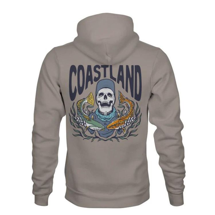 Coastland Endless Catch Hoodie, Color: Cement, Size: SM