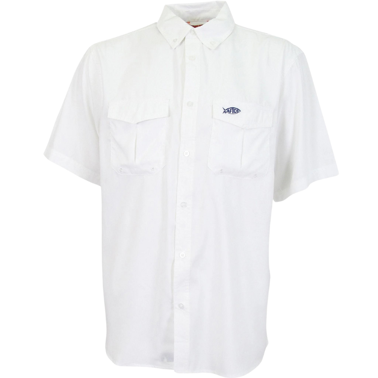 AFTCO Woven White Rangle SS Top XL