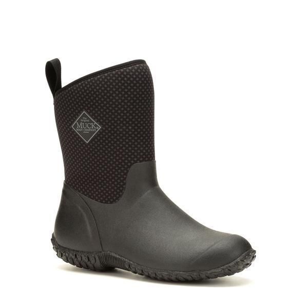 Muck W Muckster Mid II Boots, Color: Black/Charcoal/Rose Print, Size: 9