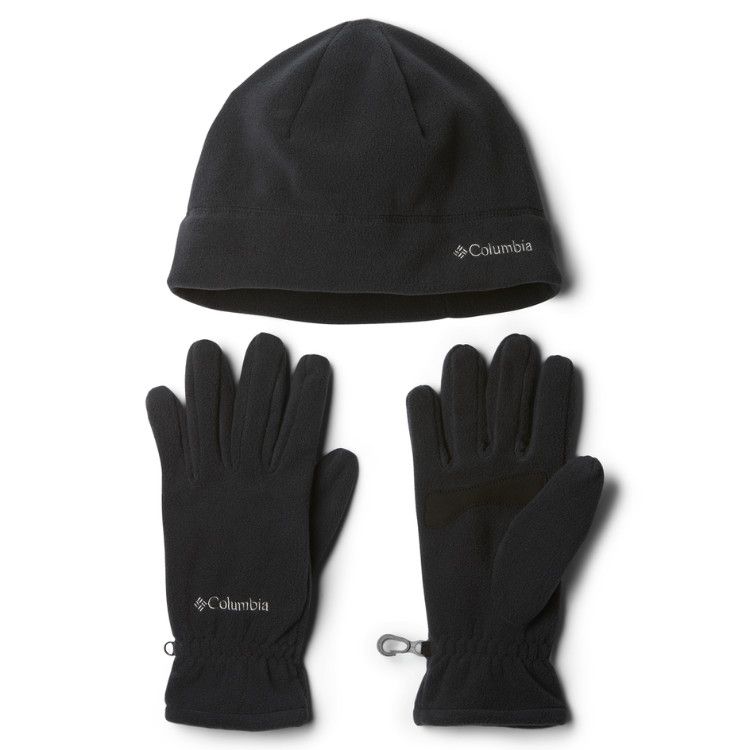 Columbia Fast Trek Hat and Glove Set, Color: Black, Size: SM