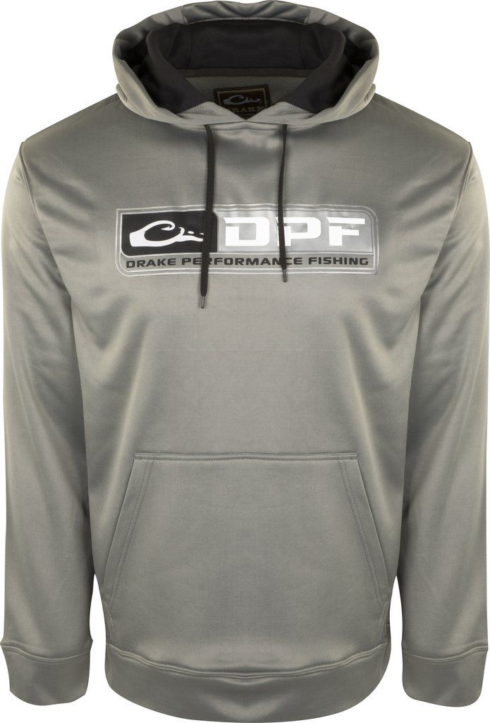 Drake DPF Performance Fishing Hoodie, Color: Gray/Black, Size: SM