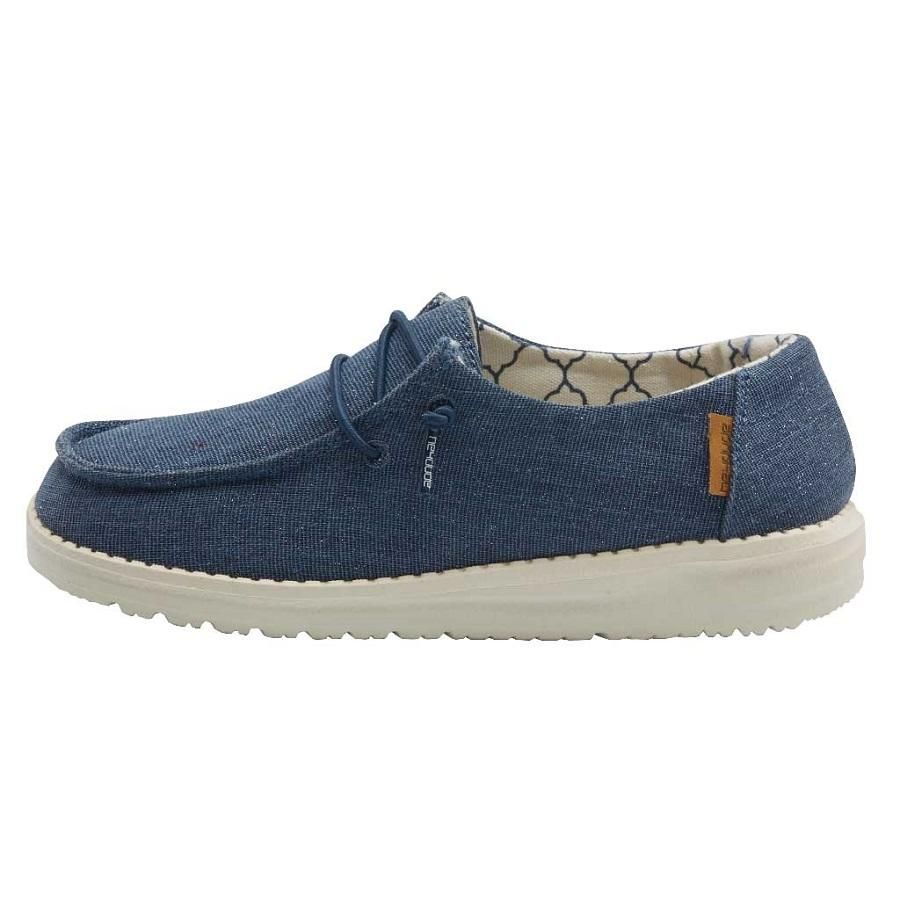 Hey Dude YTH Wendy Sparkling, Color: Denim, Size: 11