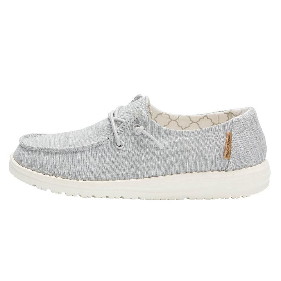 Hey Dude YTH Wendy Linen, Color: Grey, Size: 11