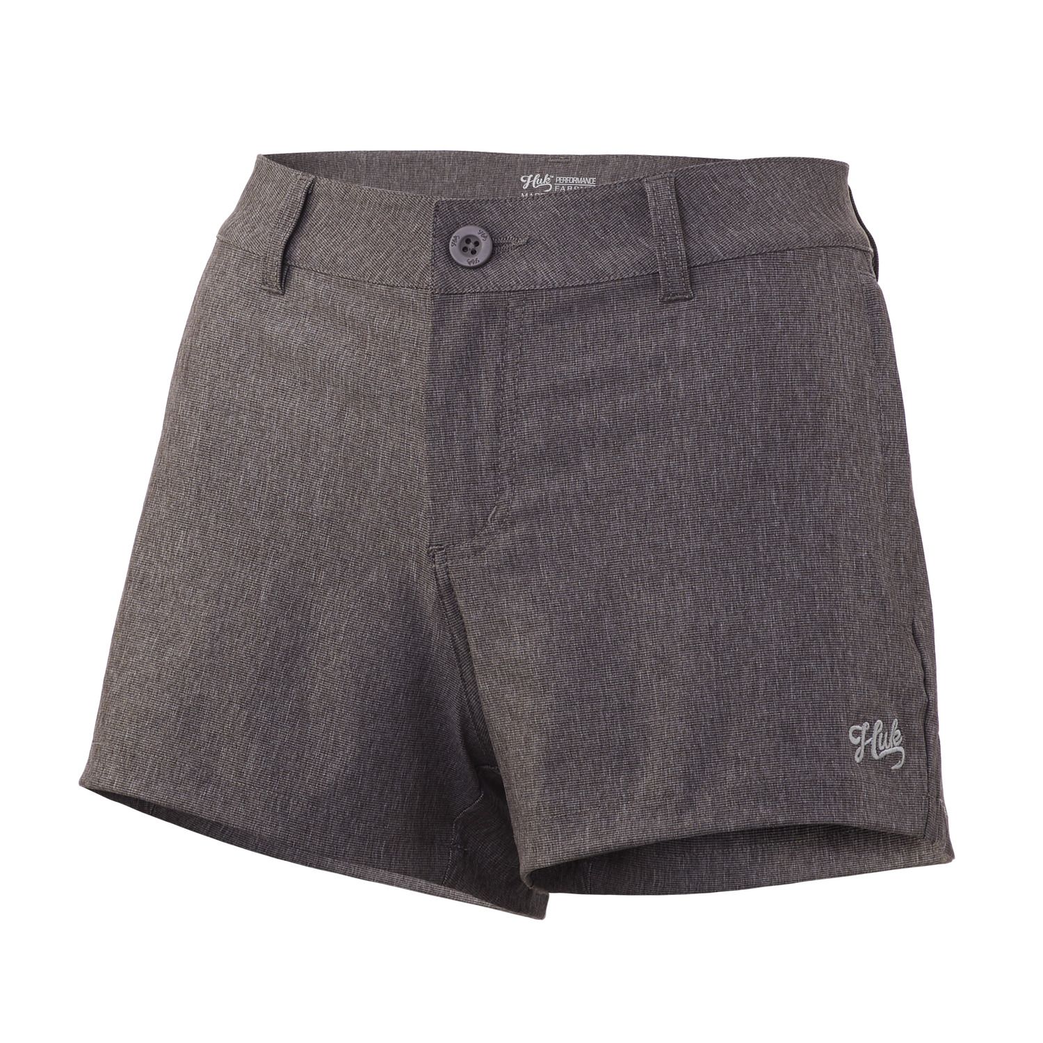 Huk W Drifter Short , Color: Iron Heather (014), Size: 0