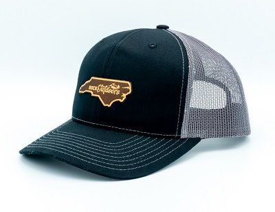 Rock Outdoors NC Leather Patch Hat, Color: Black/Charcoal