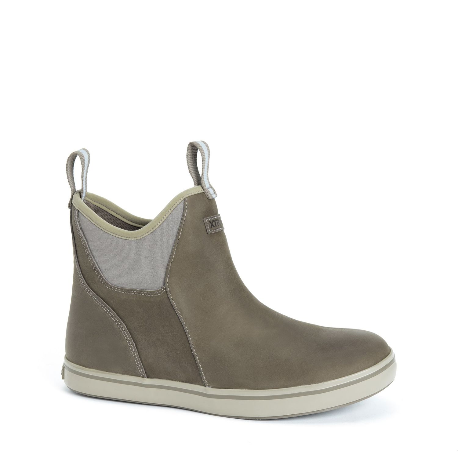 Xtratuf Men&#39;s 6&quot; Leather Ankle Deck Boots, Color: Taupe, Size: 9