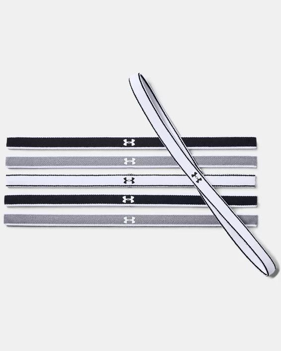 Under Armour Mini Headbands , Color: Black / Steel / White