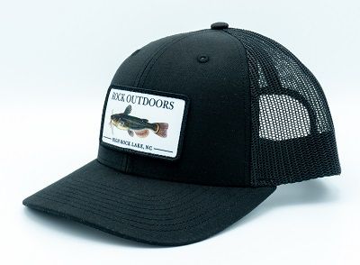 Rock Outdoors Catfish HRL Mid Profile Trucker Hat, Color: Black