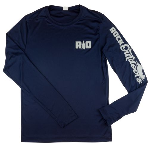 Rock Outdoors LS Performance Shirt, Color: Navy/Light Grey, Size: S