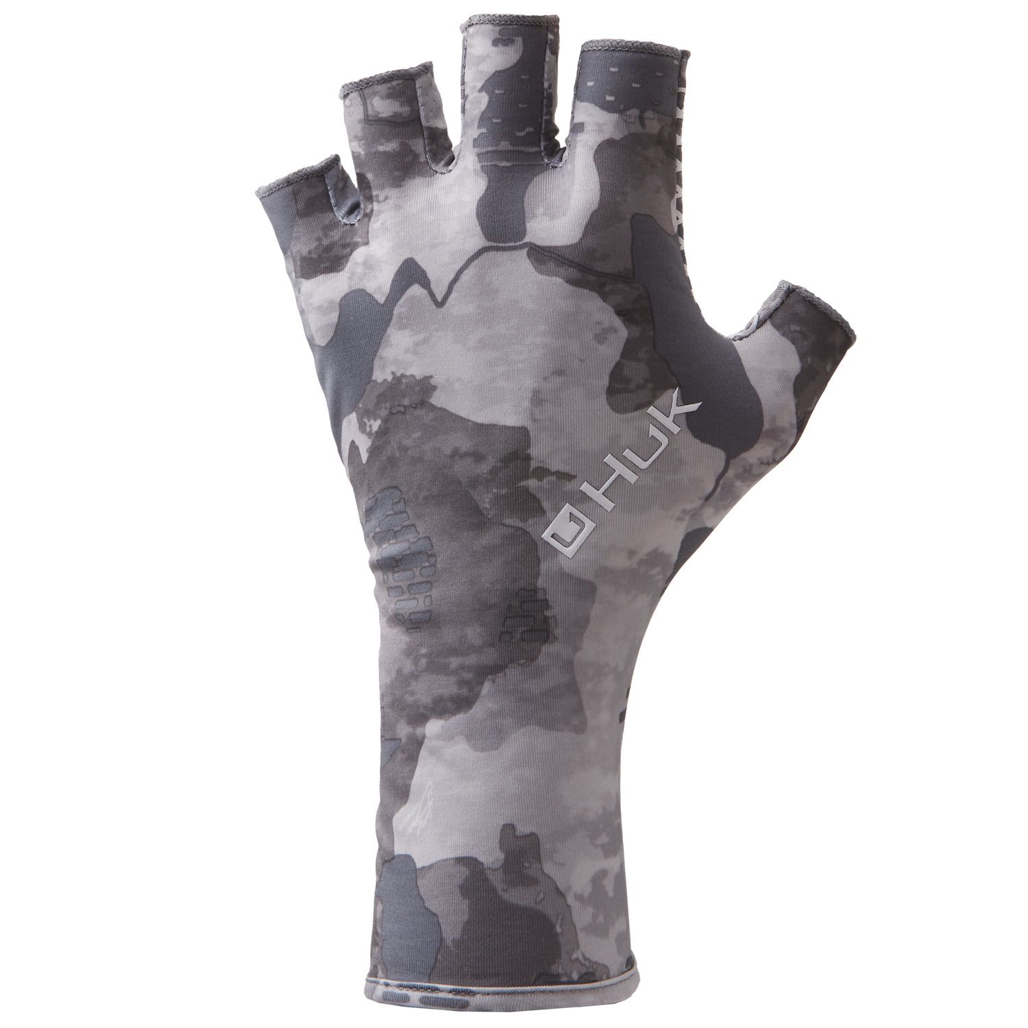 Huk Mossy Oak Refraction Sun Glove , Color: Storm (039), Size: M/L