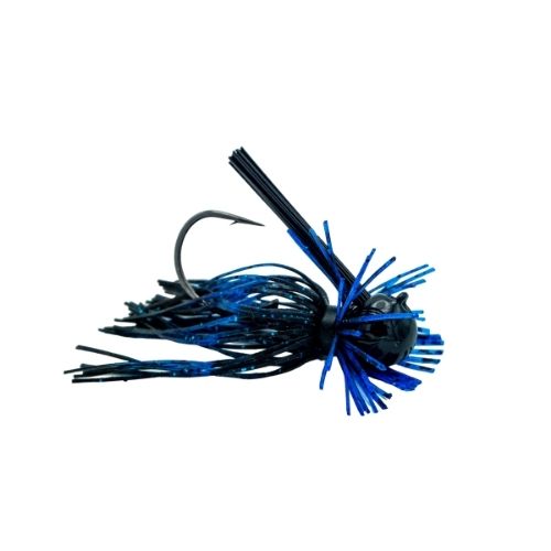 Rock Outdoors Pro Series Round Ball Finesse Jig 7/16, Color: Black/Blue