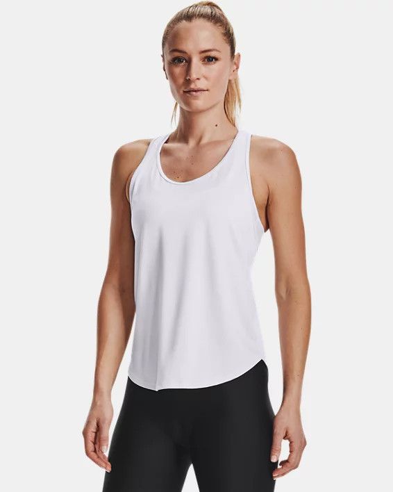 Under Armour Women&#39;s Tech Vent Tank , Color: White / White / Black, Size: XS