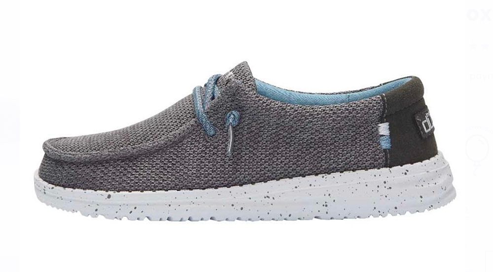 Hey Dude YTH Wally Sox, Color: Sharkskin, Size: 11