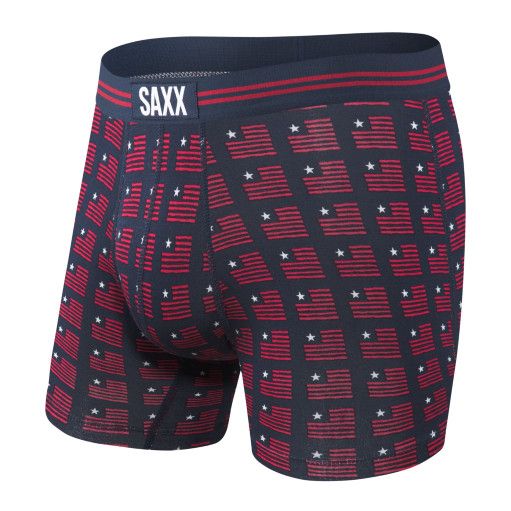 Saxx Vibe Boxer Brief, Color: Navy American Spirit, Size: SM