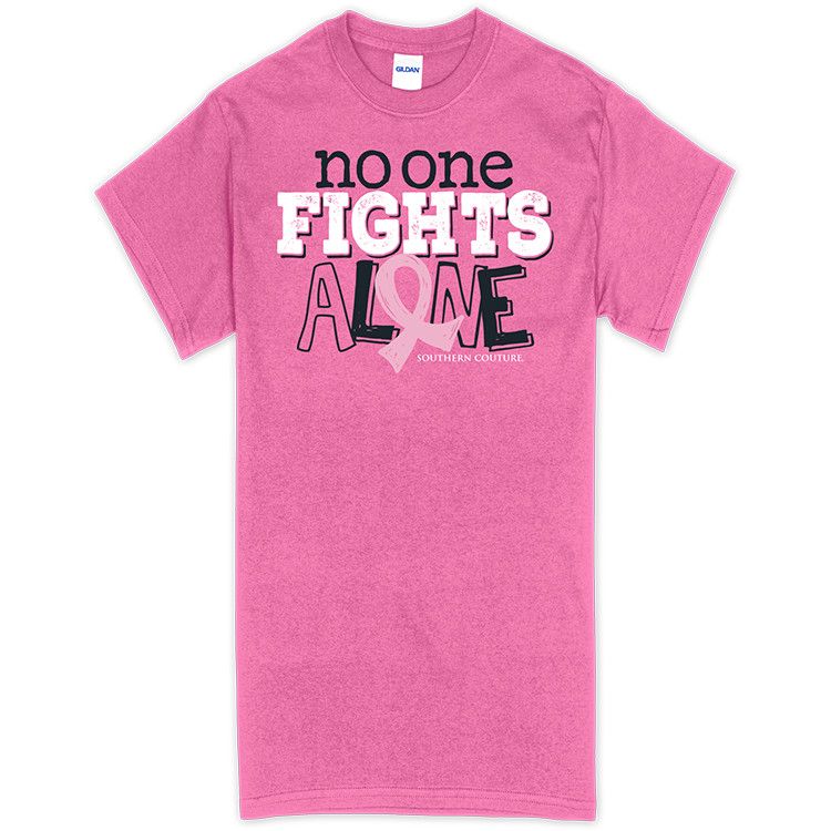 Southern Couture Soft No One Fights Alone SS Tee Azalea, Size: SM
