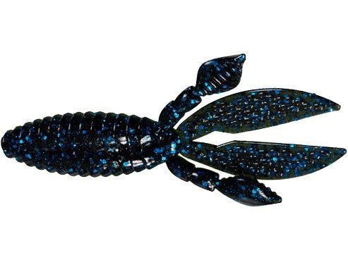 Strike King KVD Perfect Plastic Rodent 4&quot; (6pk), Color: Black Blue Flake