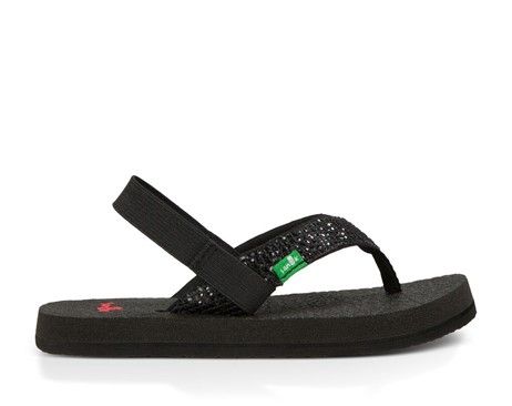 Sanuk Yoga Glitter Black, Size: 7/8