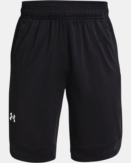 Under Armour YTH Boys Training Stretch Shorts, Color: Black / White, Size: XS