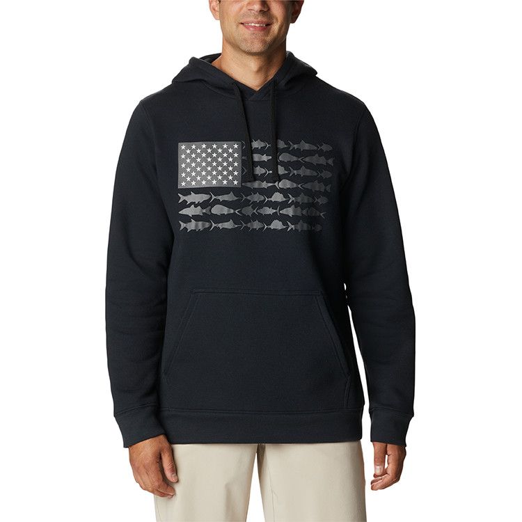 Columbia PFG Fish Flag Hoodie Black / Graphite, Size: SM