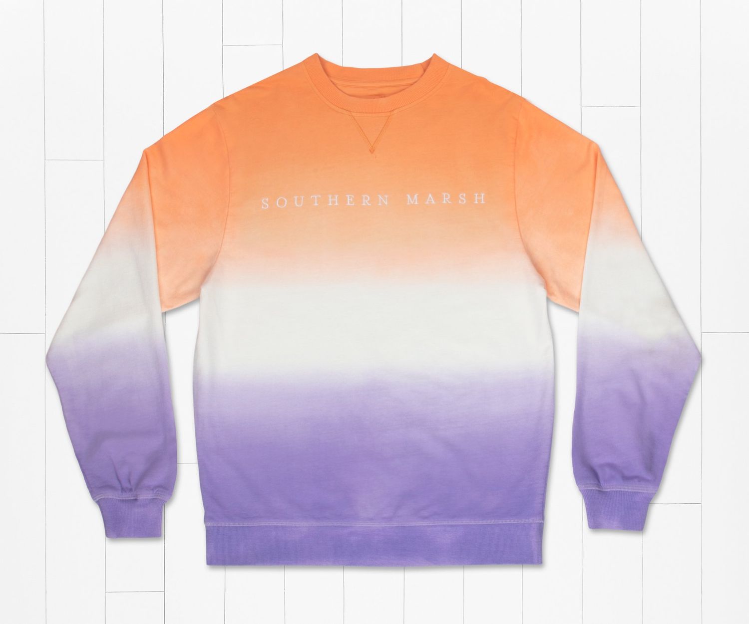 Southern Marsh Alumni Dip Dye Sweatshirt Wharf Purple &amp; Peach, Size: XS